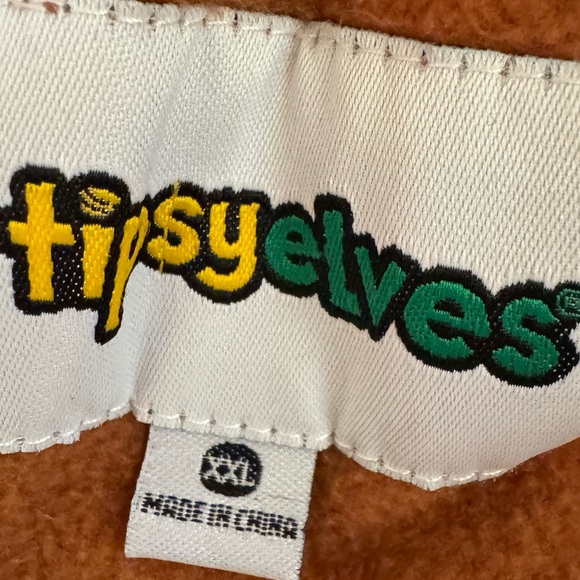 Tipsy Elves Mens Womens Gingerbread Man Jumpsuit Costume Christmas Size XXL - Picture 6 of 6